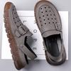 2025 Summer New Men's Hollow Out Sandals Fashion Casual Sport Sandal High Quality Handmade Leather Sandals Beach Sandals for Men