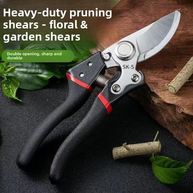 Garden Pruning Shears With Heavy Duty Blades For Fruit Tree Trimming And Garden Maintenance