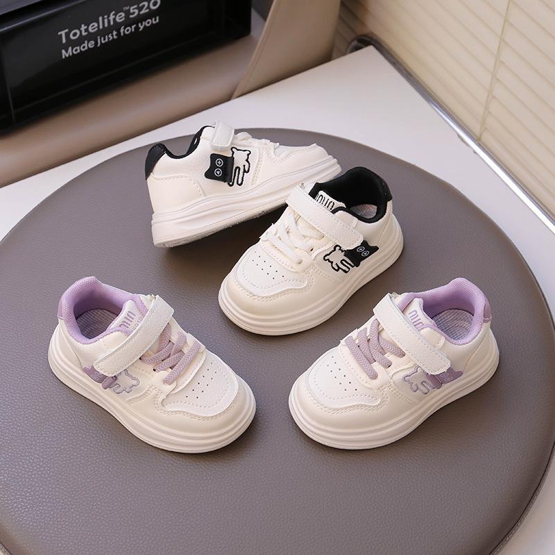 Girls Board Shoes 2025 Spring and Autumn New Baby School Little White Shoes Boys Sports and Leisure Shoes Non-slip Baby Shoes