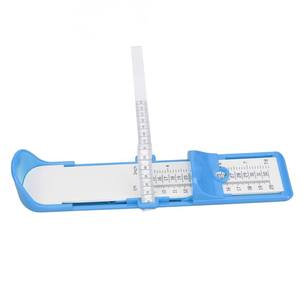 Children Foot Gauge 20cm Range High Precise Shoe Sizer Safe Portable Kids Foot Measuring Device Blue