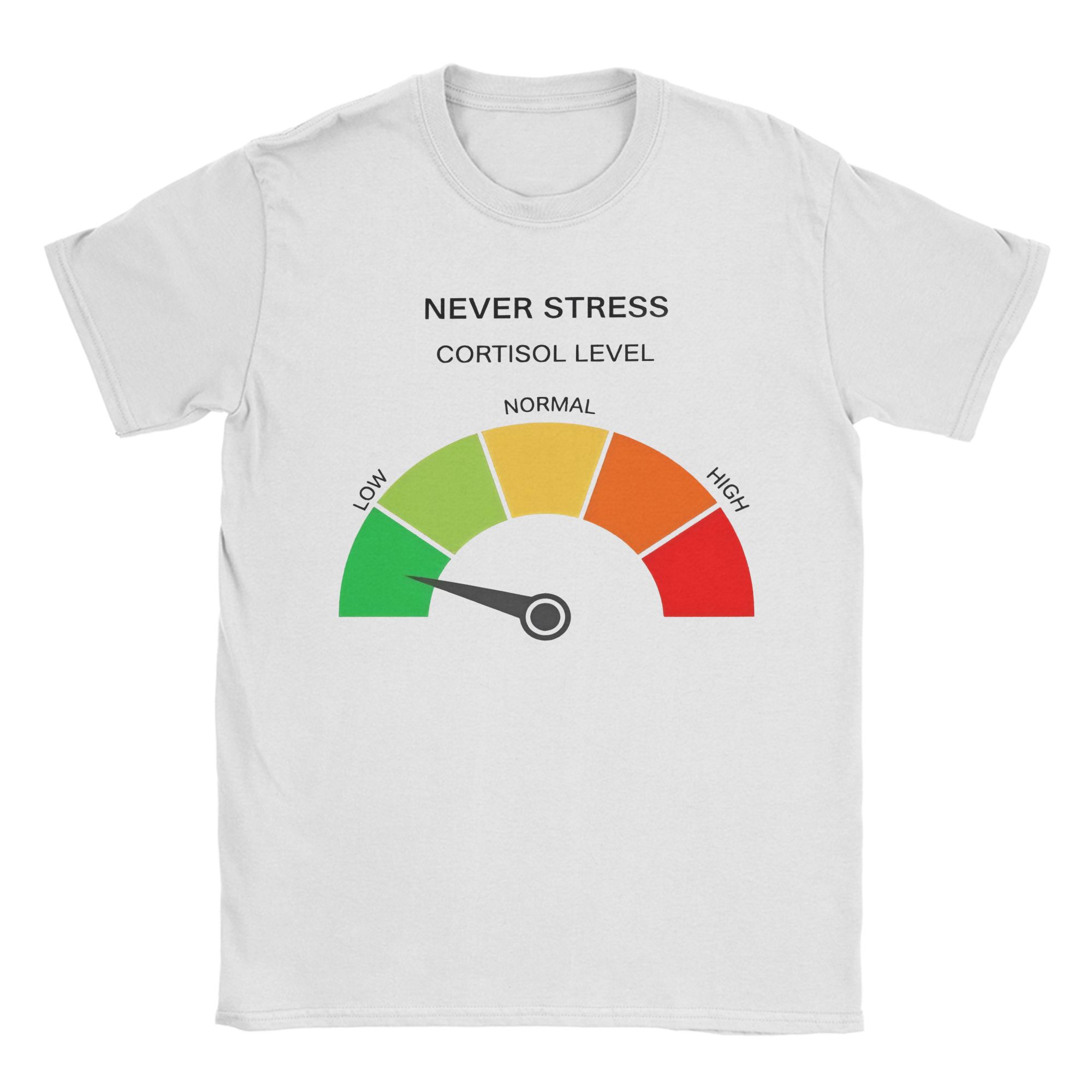 Low Cortisol Levels V Meme T Shirt Unisex Unisex Cotton Funny TShirt Round Collar Tees Short Sleeve Clothing Unique S