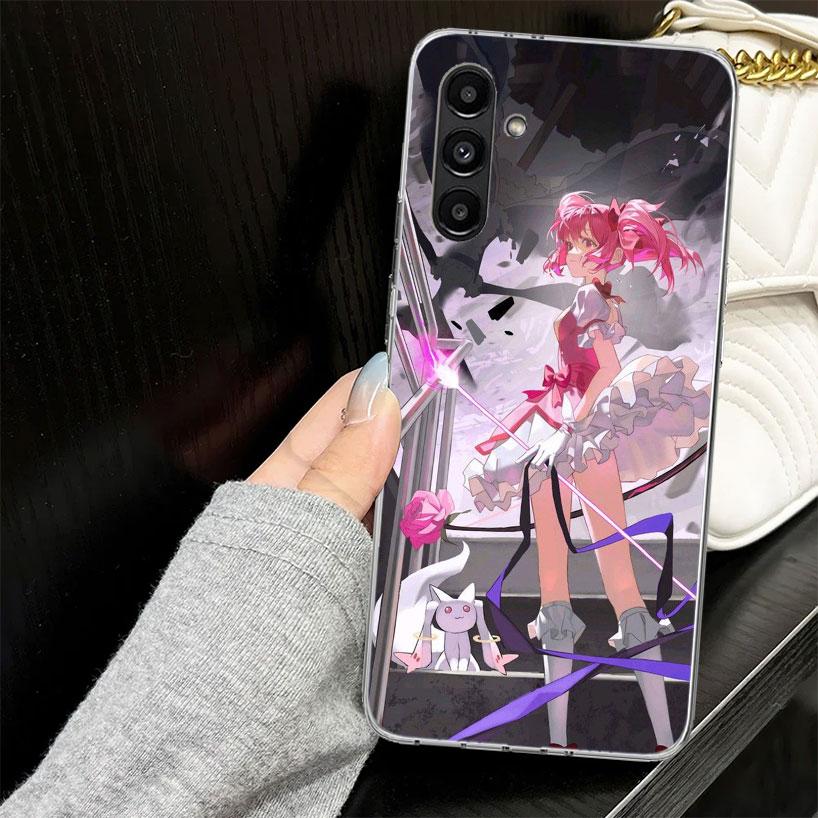 Madoka Magica Anime Case for Samsung A17 A16 A56 A36 A26 A15 A55 A35 A25 A14 A54 A34 A24 Phone Cover A13 A53 A33 A23 A05S A04S