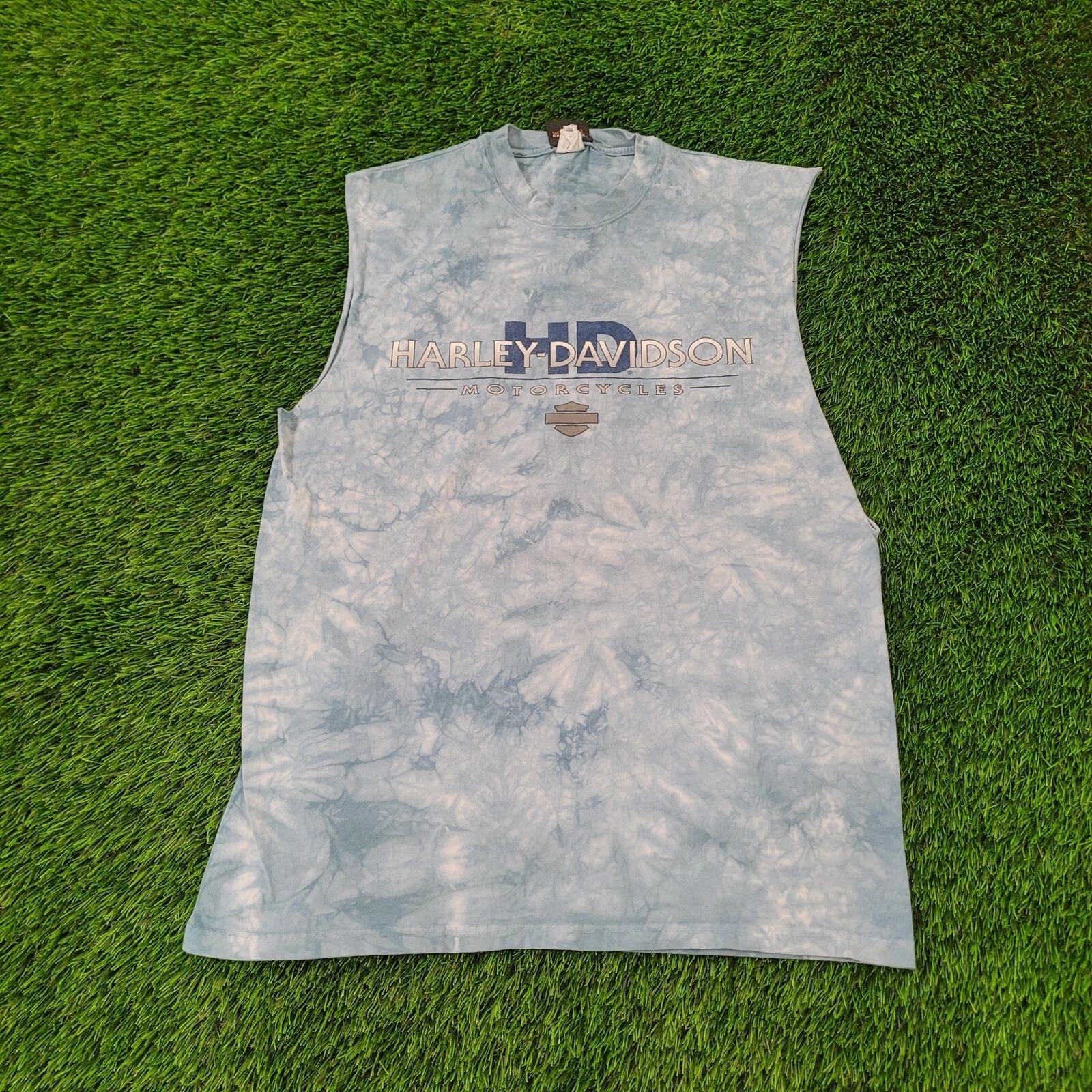Vintage 1998 Harley Davidson Shirt Large 21x28 Blue M