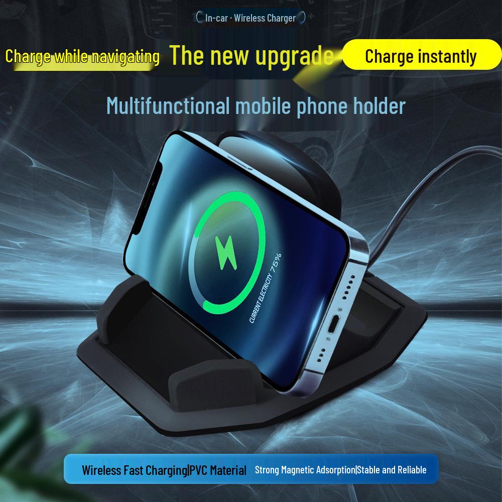 

Magnetic Wireless Car Charger & Holder for Apple 13/12/14 - Fast Charging Type-C without Magnetic
