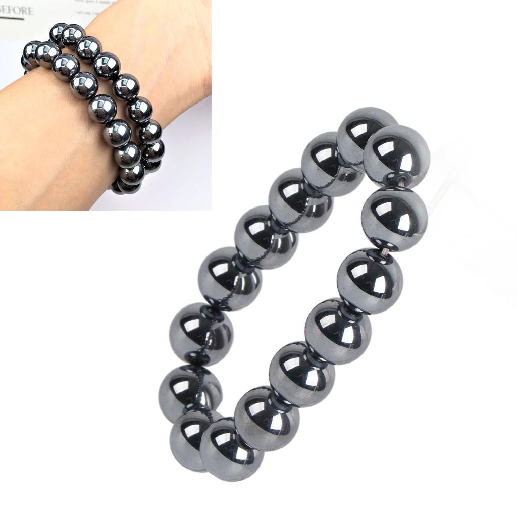 Terahertz Bracelet   Round Beads Unisex Terahertz Healing Stretch Bracelet