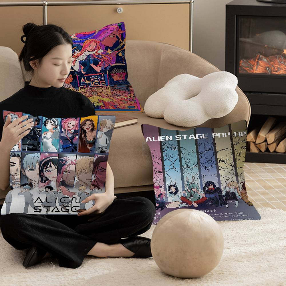 Anime Pop A-Alien Stage Lucky Dragon Pillow Cover Sofa Cushion Cover Home Room Decoration Children Gift
