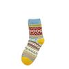 Women's Warm Thick Knit Retro Pattern Socks – Mid Calf Cozy Cotton Socks for Winter