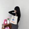New Disney Donald Duck Series PVC Waterproof Handbag, Tote Bag, Shopping Bag, Handbag Regular Women's Gray White DW-XB041