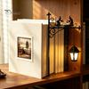 Quiet Reading Nook Lamp Library Lantern, Decorative Bookshelf Lighting, Witch Hat for Nook, Vintage Iron Bookend Retro Style Desk with Warm LED Glow,