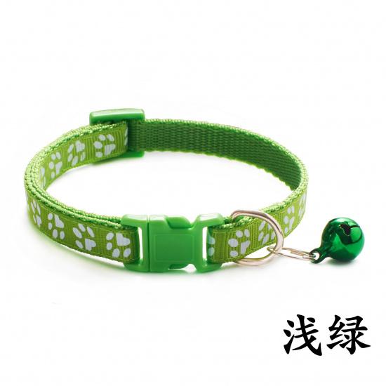 Pet Patch Colorful Collar Puppy and Cat Collar Cat Collar with Paw Print and Bell Cat Buckle Collar