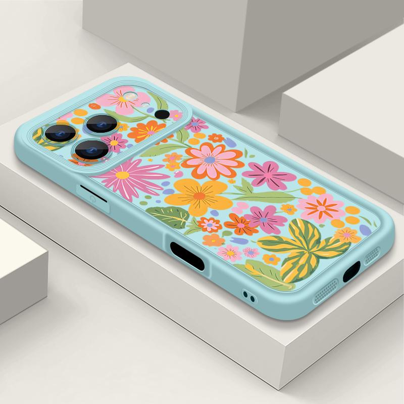 Skal med rosa blomstermönster för iPhone 17 Air 16e 16 15 14 Pro Max 13 17 Pro Max 17 Pro 17 Stöttåligt Mjukt TPU Silikon Telefonskal Funda