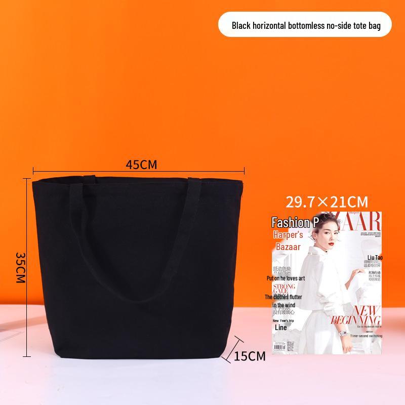 High-End Custom Logo Canvas Tote Bag - White, Blank, Personalized Printing