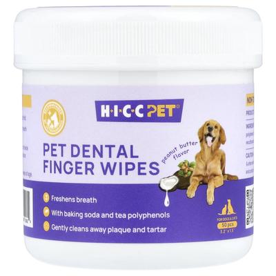 HICC Pet, Pet Dental Tissues, for Dogs and Cats, Peanut Butter, 50 Count