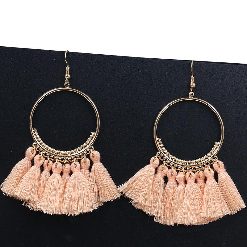 Boho střapcové náušnice - Trendy přehnané módní šperky