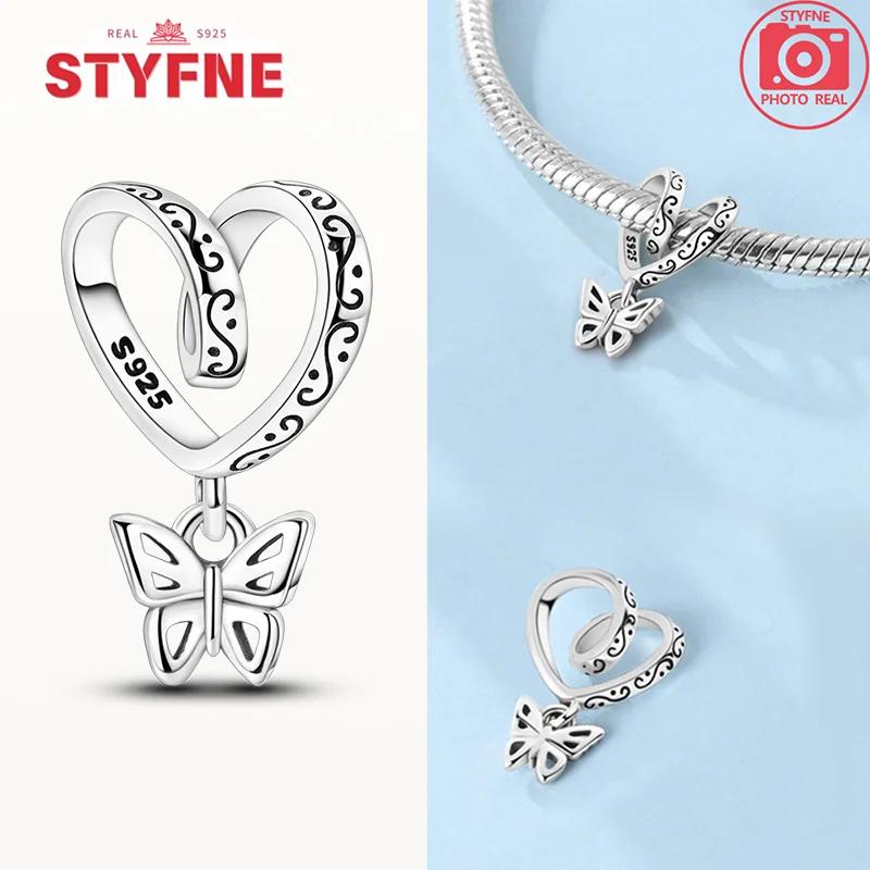 Coppersimple Butterfly Charms Heart Beads Pendant Jewelry Fit Originalbracelet For Women Diy Fine Gift Party