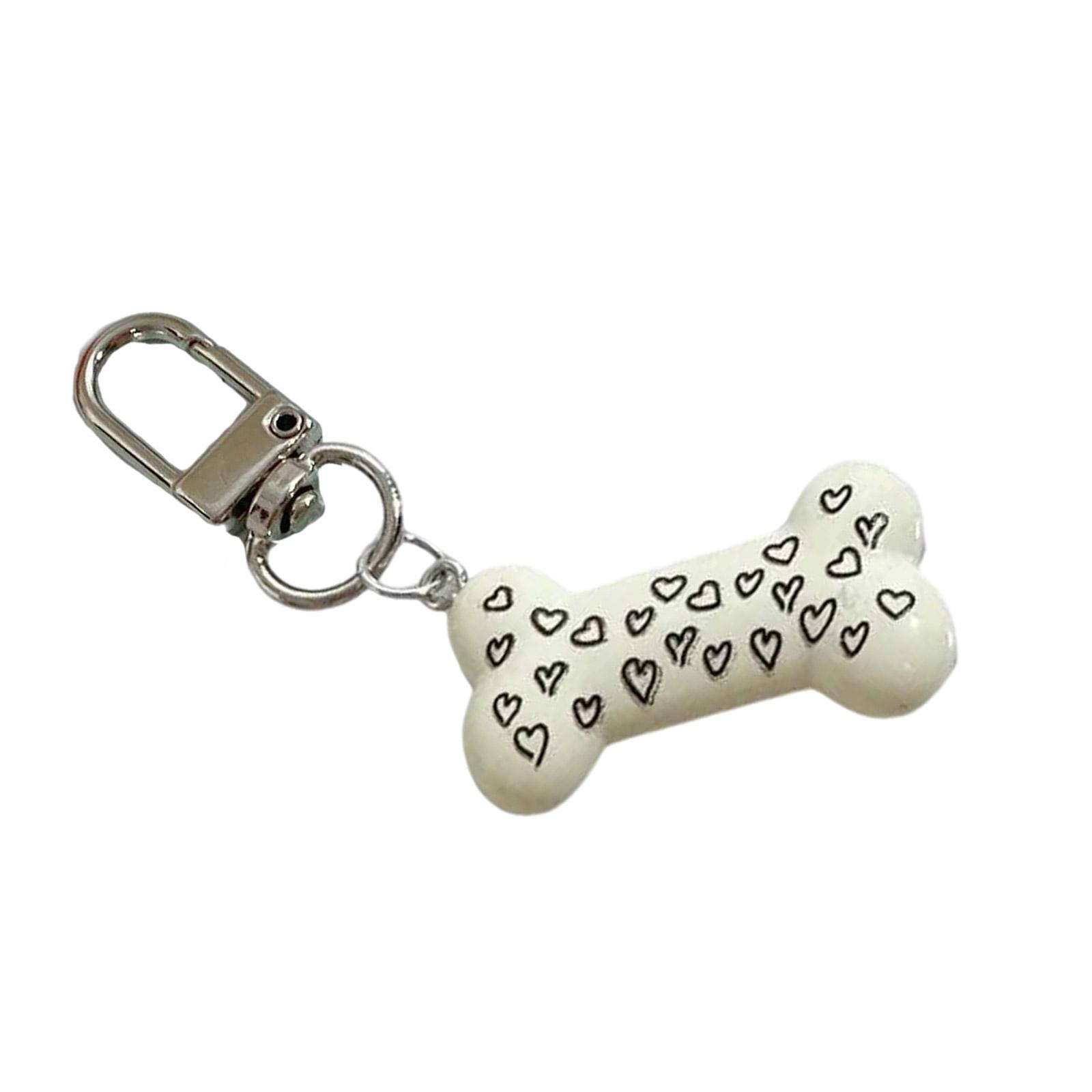 

Підвіска-брелок у вигляді цуценяти/кістки Модний брелок з епоксидної смоли та сплаву Ручна робота Аксесуар для сумок, рюкзаків