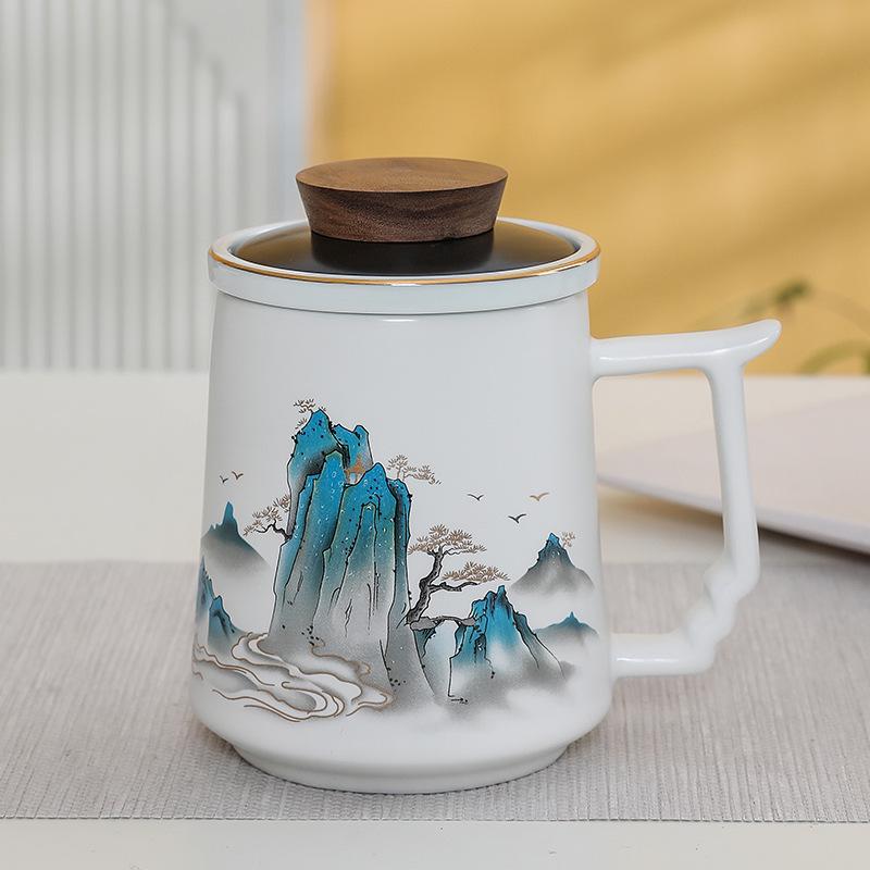 Premium Ceramic Mug with Custom Logo - Gift for Annual Company Event or Cultural Souvenir