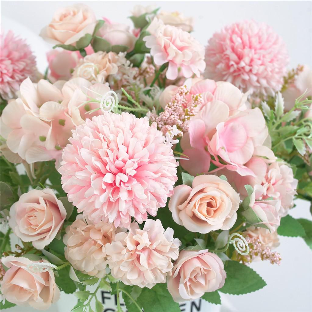 Beautiful Artificial Silk Fake Flowers Wedding Valentines Bouquet Bridal Decor