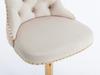Velvet Swivel Bar Stools, Height 25-33 Inches, Tufted Button Back, Gold Nailhead Trim, Gold Base, for Kitchen Island Home Pub Cafe, Beige, DE1912BG