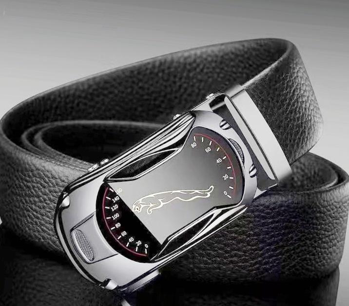 Men's Automatic Alloy Belt Buckle - 'When Luck Comes' Design