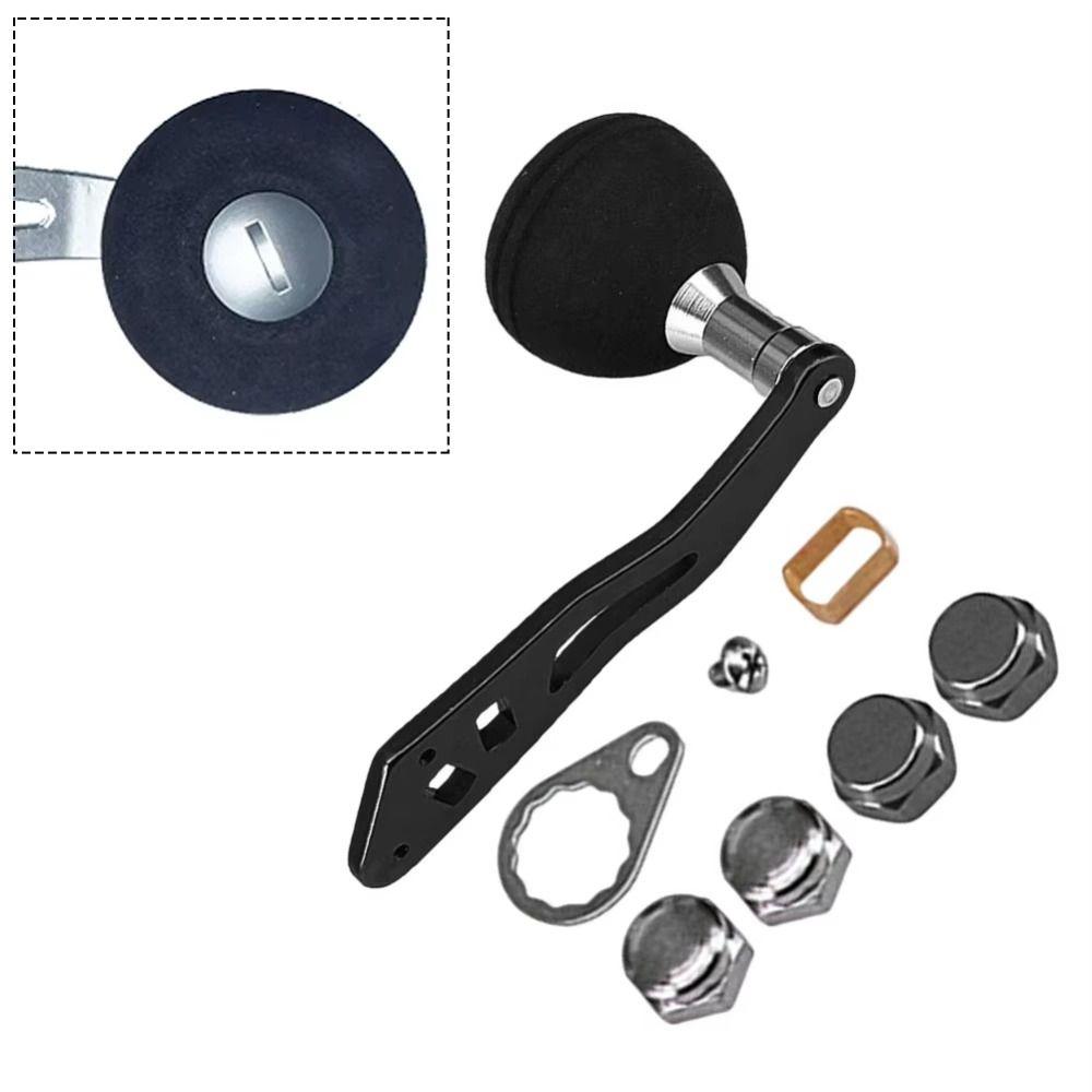 Aluminum Zinc Zinc Alloy Fishing Reel Handle EVA Oval Baitcasting Reel Handle Outdoor Sports