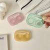 Portable Contact Lens Box Transparent Cosmetic Lenses Container New Lenses Soak Container  Travel