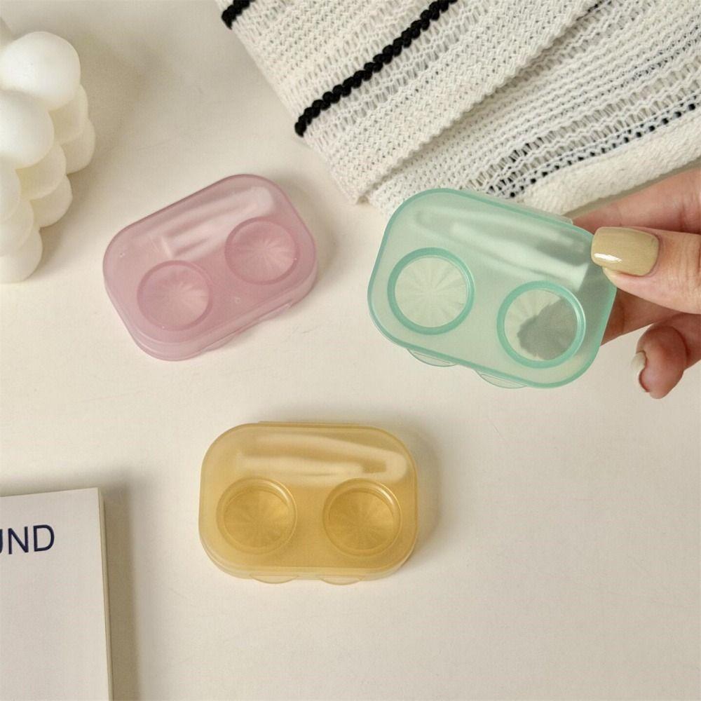 Portable Contact Lens Box Transparent Cosmetic Lenses Container New Lenses Soak Container Travel