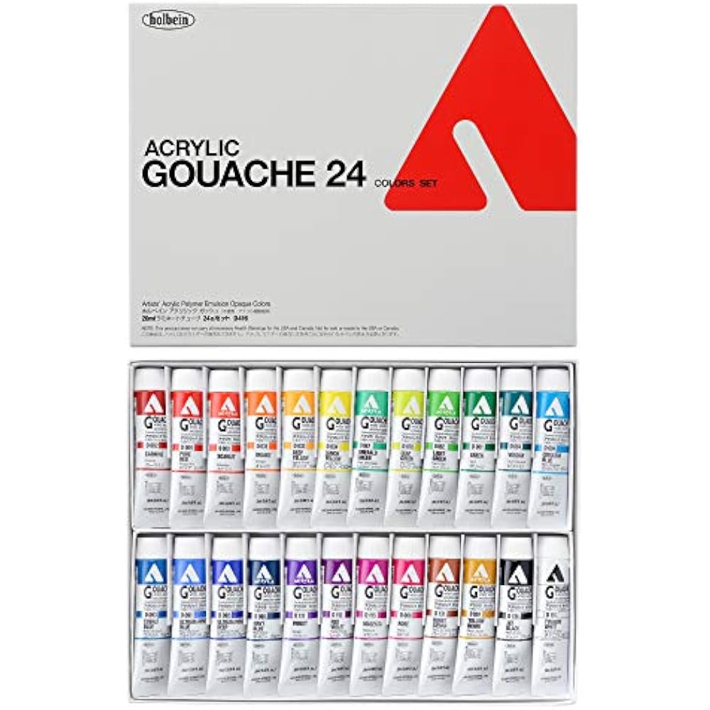 Holbein Acrylic Gouache D416 20ml 24 Color Set 07416