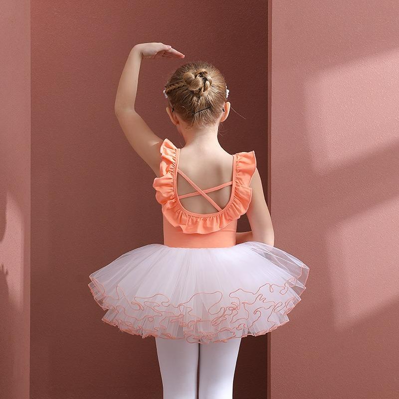 Dětské taneční oblečení, Letní dívčí cvičební oblečení, Bavlněné dětské baletní sukně, Dívčí taneční sukně, Taneční oblečení