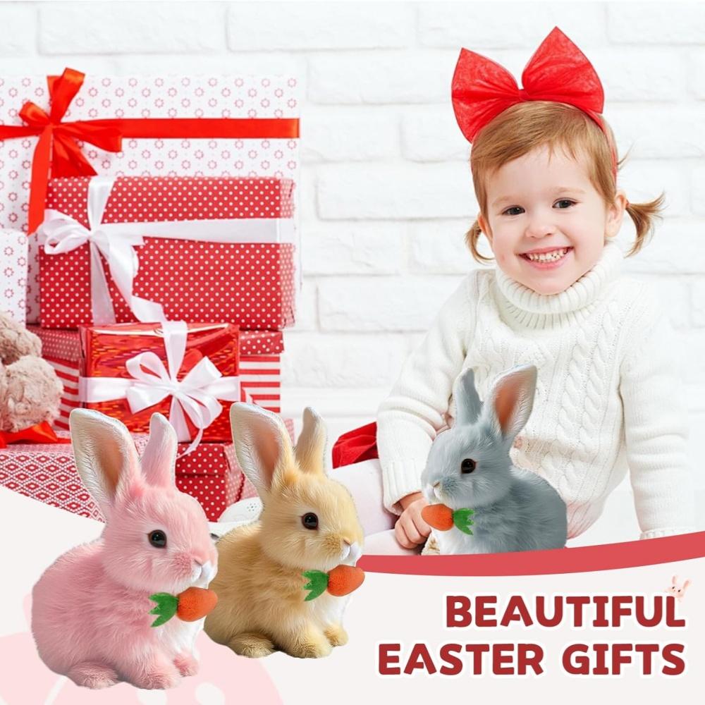 Interactive Hopping Bunny Toy - Electronic Rabbit Plush with Music, Jumping Twitching Shaking Ears Perfect Easter Gift for Kids