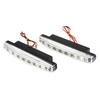 PC+Metal Car LED Lights 6000-6500K White 155x17.8x35.6mm 8-LED Running