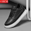 Scarpe per aumentare l'altezza invisibili da uomo, 4CM-6CM-8CM-10CM Scarpe sportive Scarpe sportive in pelle bianca per uomo Taglie maggiorate 36-46