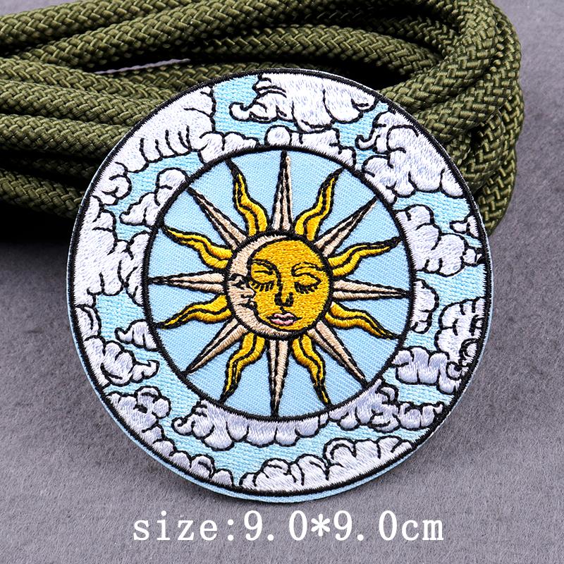 Heart Landscape Patch Iron On Patches For Clothing Wilderness Outdoor Embroidery Patches For Clothes Adventure Patch Stickers