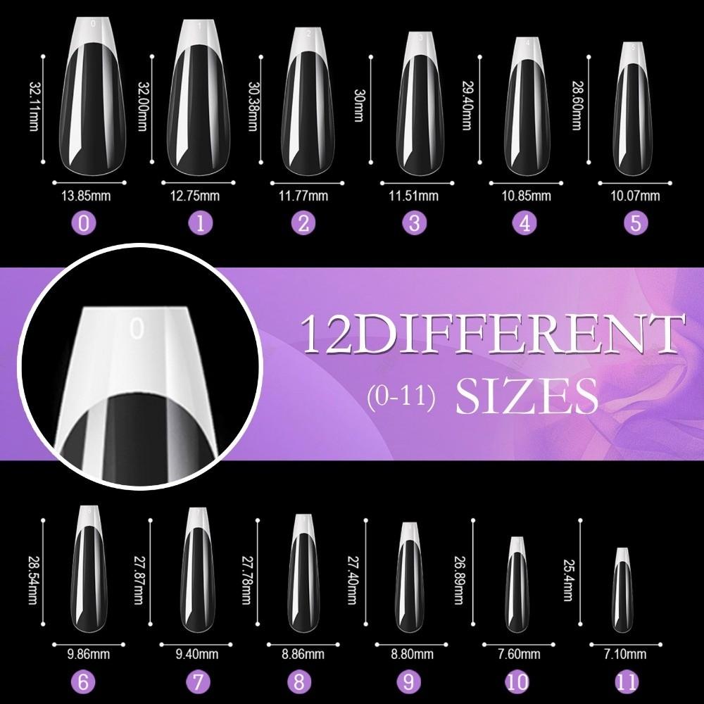 120Pcs High Clear Press on Nails Detachable Nail Tips New Fake Nail Women