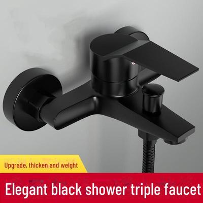 Černá sada vodovodních baterií do dešťové sprchy pro domácí koupelnu