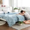 Lit d'été matelassé simple et double, léger, noyau de couette imprimé, climatisation, couette double, queen size, couette fine à carreaux