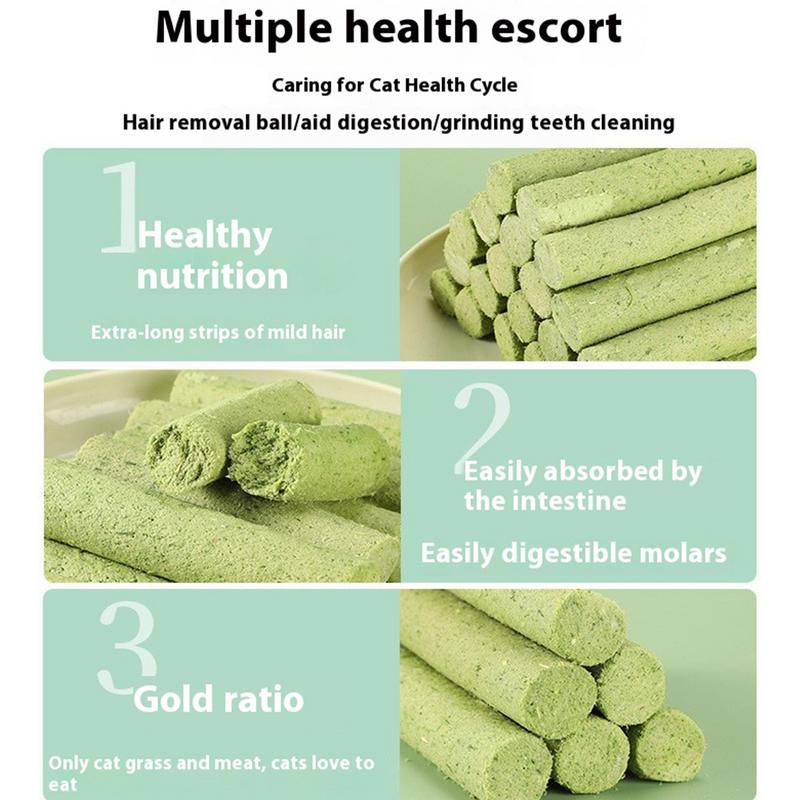Cat Grass Chew Stick Natural Grass Tooth Grinding Stick Multi-Functional Grass Tooth Grinding Stick For Indoor Cats Teeth Caring