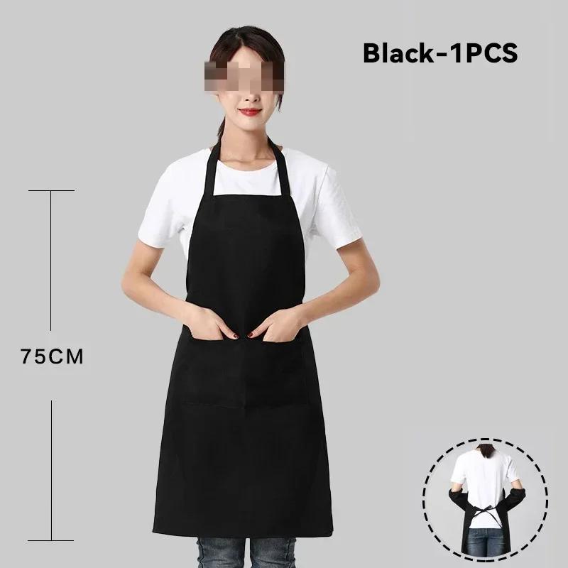 Hot Sale Cooking Kitchen Apron For Woman Men Chef Waiter Cafe Shop BBQ Hairdresser Aprons Bibs Kitchen Accessory