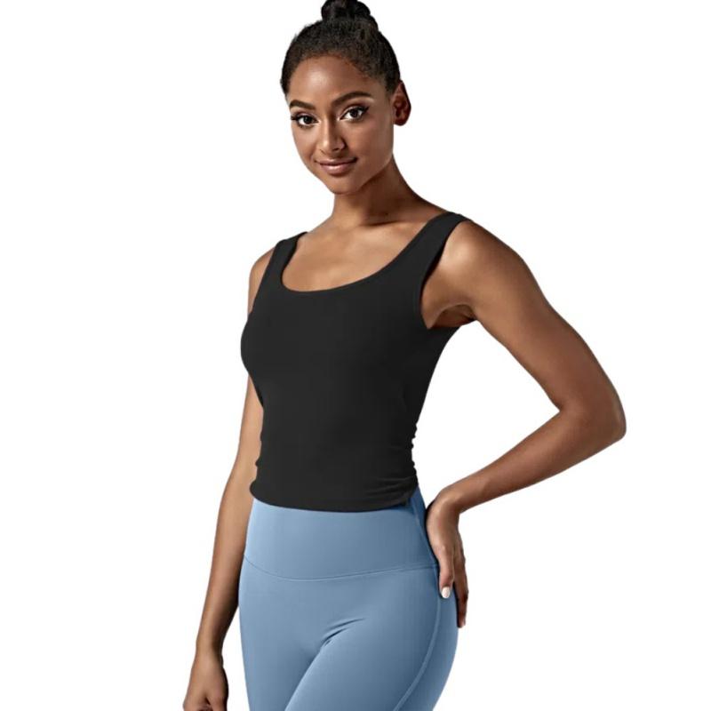 

Женский спортивный жилет с открытой спиной, эластичный дышащий, спортивный топ для йоги S