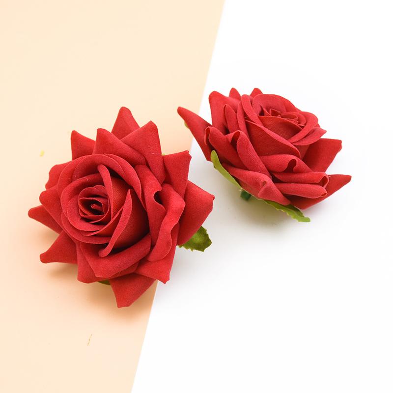 10/30PCS Silk Red Roses Bridal Accessories Clearance Artificial Flowers Home Room Wedding Decoration Yard Diy Gift Box Scrapbook