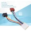 ISO Radio Adapter, 16 Pin ISO Wiring Harness Connector,Car Radio Wiring Harness Adapter Cable,Car Stereo Connector,Impedance Converter Compatible