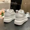 Fashion 7.5cm Women Casual Platform Wedge Summer Hollow Mesh Shoes High Brand Crystal Hook Sping Chunky Sneaker Fashion High Heel