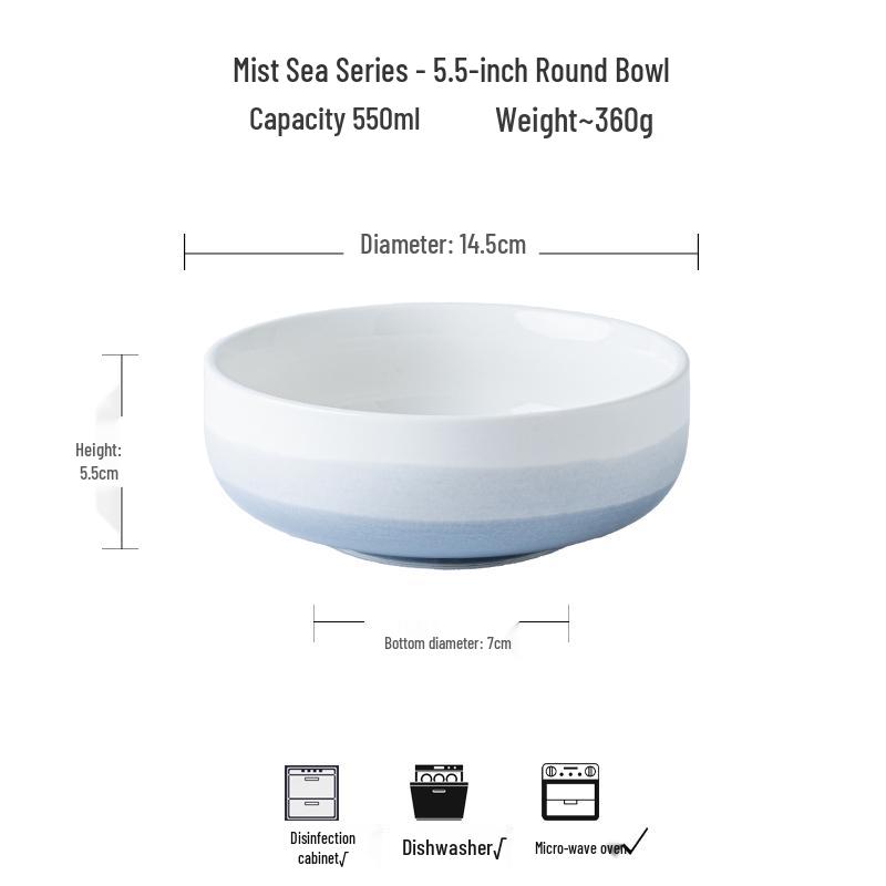 Nordic Style 5.5 Ceramic Rice and Salad Bowl - Creative Tableware Default Option
