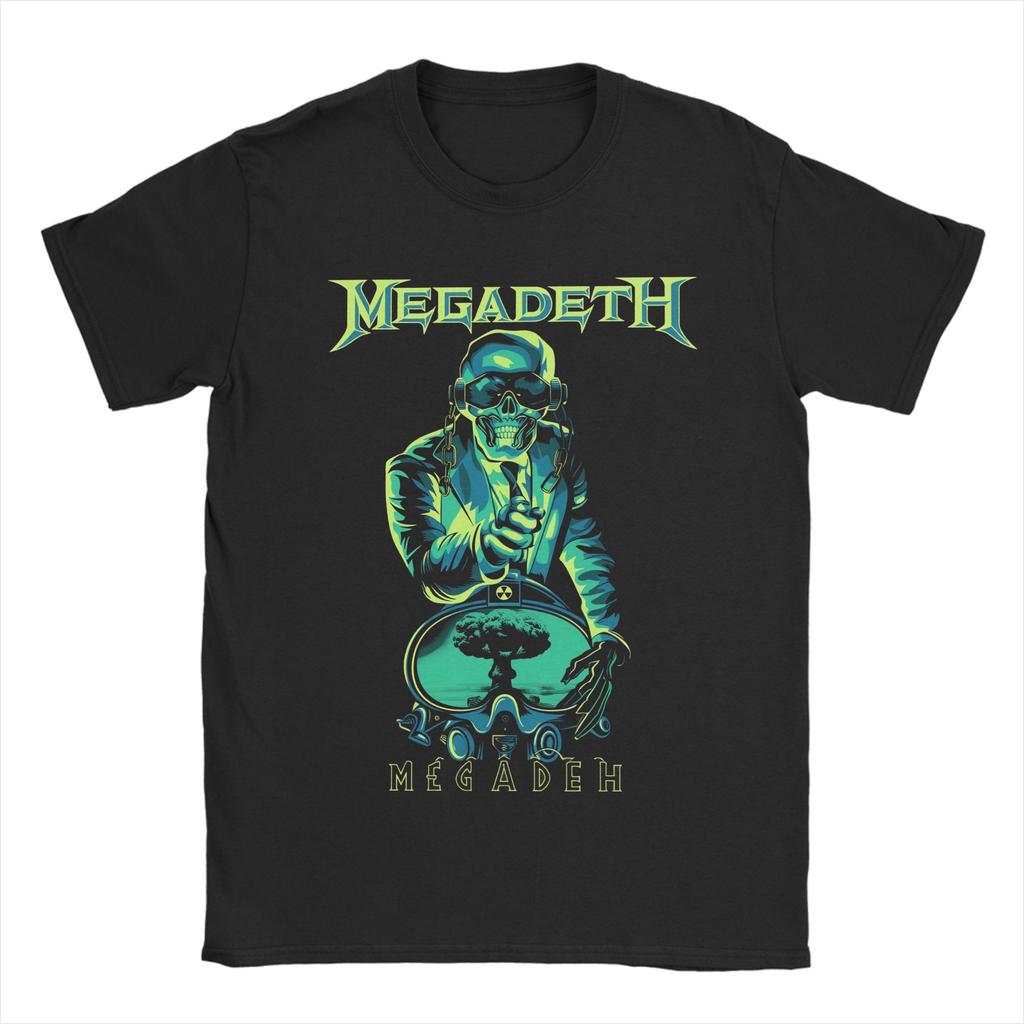 MMegadethed Band T Shirt Mens Cotton Unique TShirt Crew Neck Tees Short Sleeve Tops Big Size