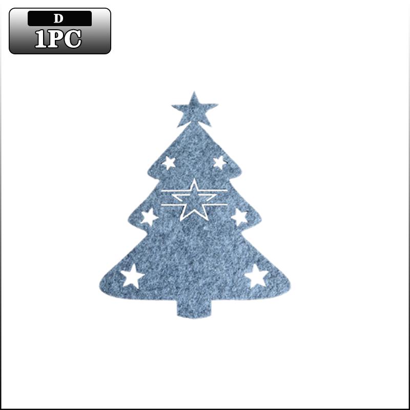 

Christmas Tree Cutlery Holder Felt Fork Spoon Bag Set Festive Tableware Organizer for Holiday Dinner Party Table Decoration