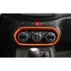For Jeep Renegade 15 16 17 Glossy Orange Console AC Switch Control Panel Trim