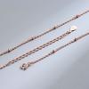 S925 Sterling Silver Gold Plated Collarbone Chain Round Beads Snake Bone Box Twisted Flower Chain Necklace Fashion Jewelry