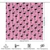 Black Flamingo Pattern Shower Curtain Pink Home Bathroom Decor Customizable