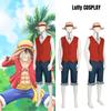 Hochwertige One Piece Luffy Cosplay Kleidung Realistisches Filmkostüm