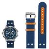 Nylon+Leather Watchband For Sei-ko Hamilton Khaki Aviation Beyond Wind Series Canvas with Rivet Military Watch Band Strap 22mm